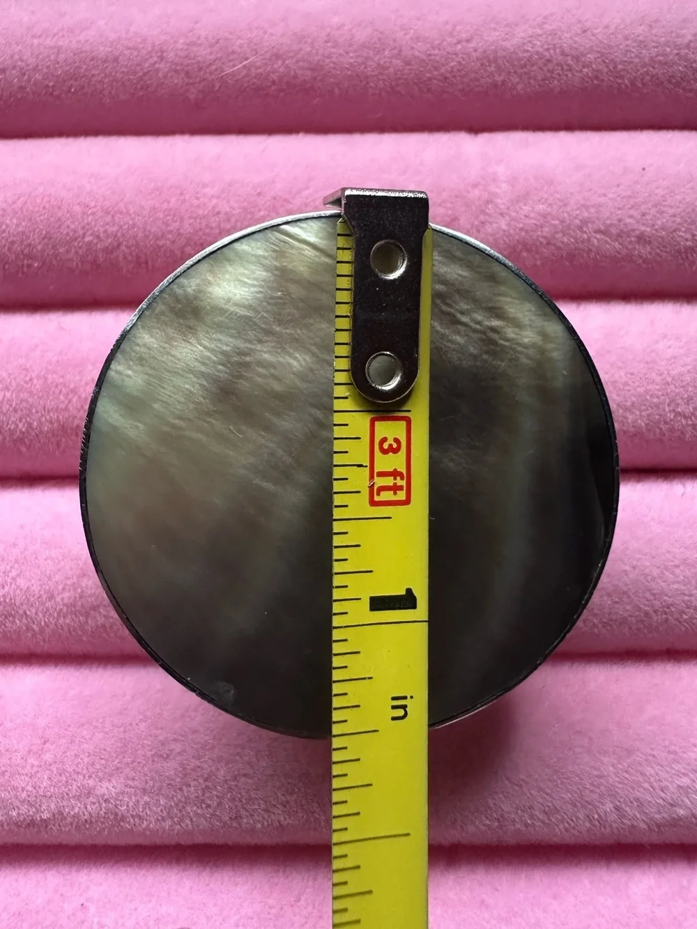 Iridescent Mother of Pearl Circle Disk Ring